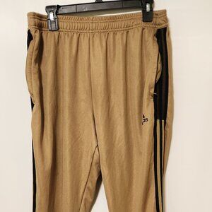 Adidas Men's Trio 19 Track Pants Tappered ZIp Leg Brown/Black SIZE Xlarge
